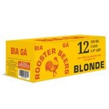  [TẶNG 1 LY] Rooster Beers Blonde - Thùng 12 Lon (330ml) 
