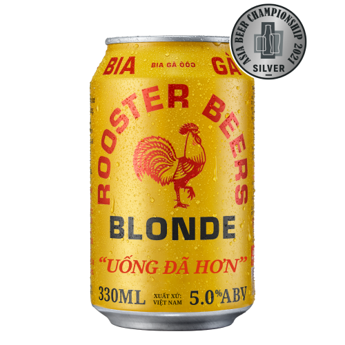  [TẶNG 1 LY] Rooster Beers Blonde - Thùng 12 Lon (330ml) 