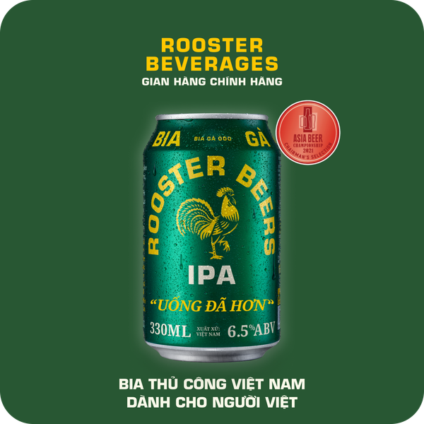  [TẶNG 2 LON] Rooster Beers IPA Lốc 4 lon 