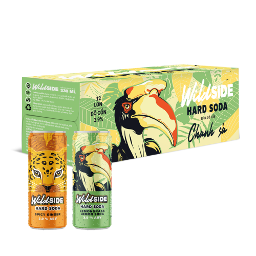  WildSide Hard Soda Mix 2 Vị - Thùng 12 Lon (330ml) 