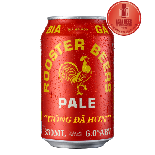  [TẶNG 2 LY] Rooster Beers Pale - Thùng 24 Lon (330ml) 