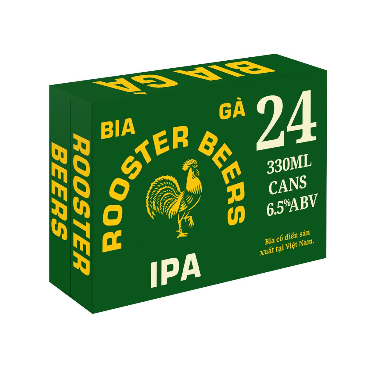  [TẶNG 2 LY] Rooster Beers IPA - Thùng 24 Lon (330ml) 