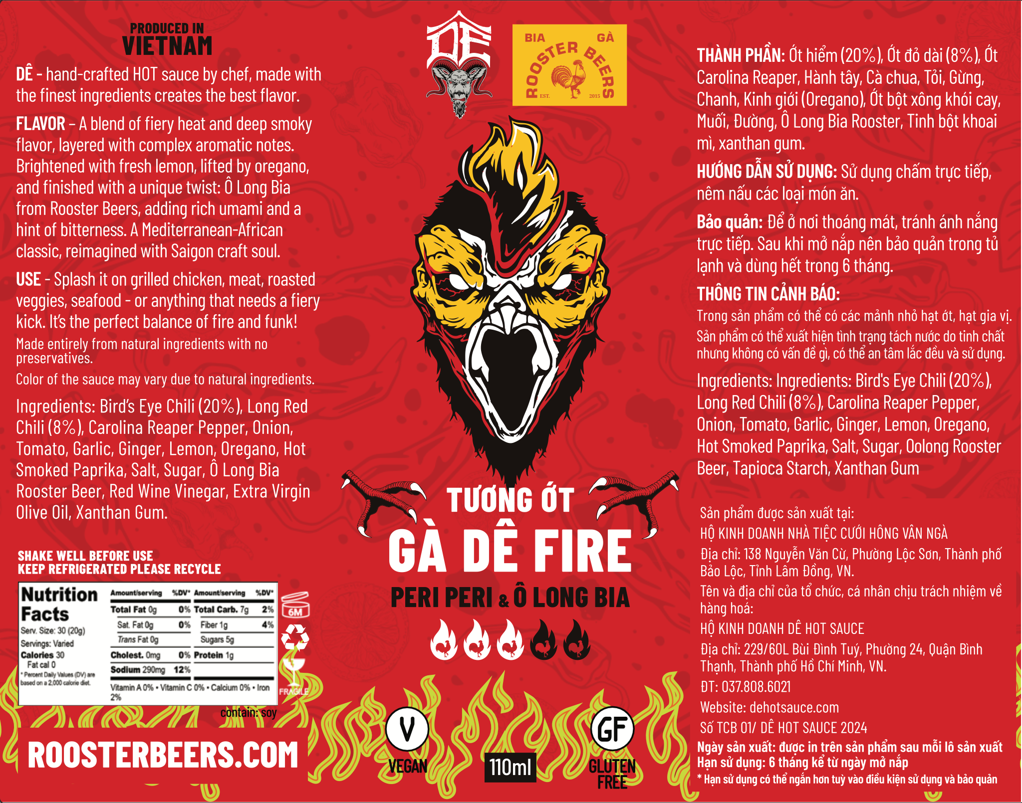  [SỐ LƯỢNG SIÊU GIỚI HẠN] Set Tương ớt Gà Dê Fire & Ô Long Bia 