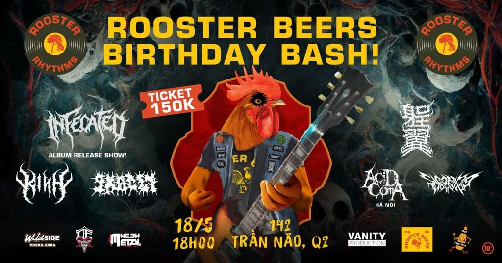 Rooster Birthday Bash - Ticket (1 FREE BEER) 
