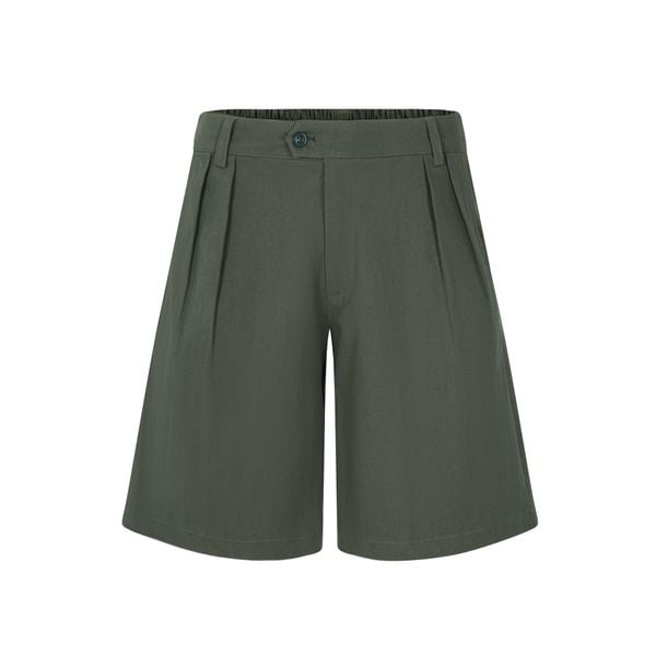  Pleated Short - Olive 