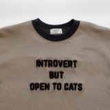  Introvert But Open To Cats T-shirt - Grey 