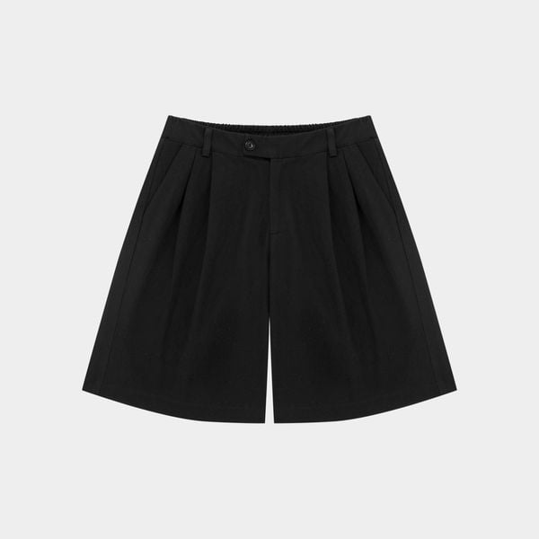 Pleated Short - Black 