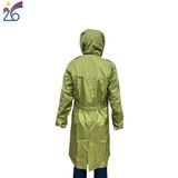 Áo mưa măng tô màu vàng oliu Công ty 26- áo mưa chất liệu bền chóng nước chống rét 3 size bộ 3 món