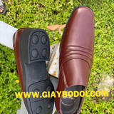 Giày Da Sĩ Quan Đế Hơi 714 Air Màu Nâu Công Ty 32