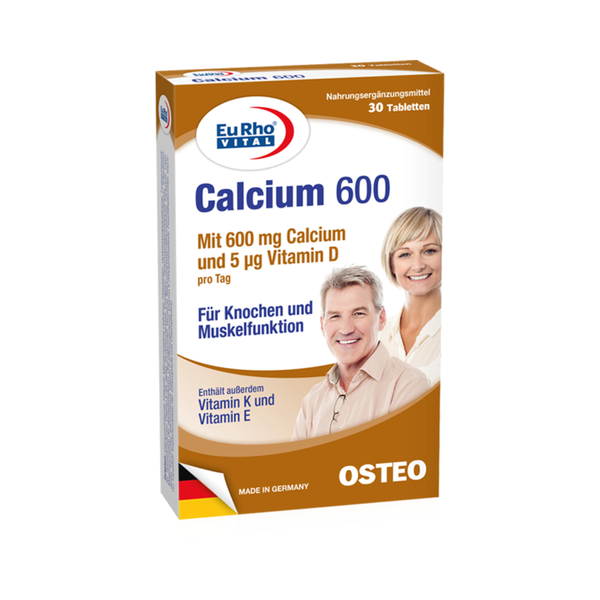  Thực phẩm bảo vệ sức khỏe: EuRho® Vital Calcium 600 - Giúp xương khỏe mạnh, phòng ngừa loãng xương 
