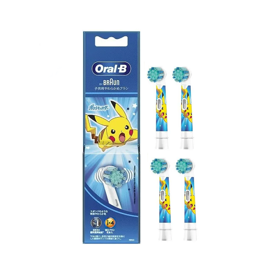  Đầu bàn chải đánh răng điện trẻ em Oral-B Pikachu - Pack 4 