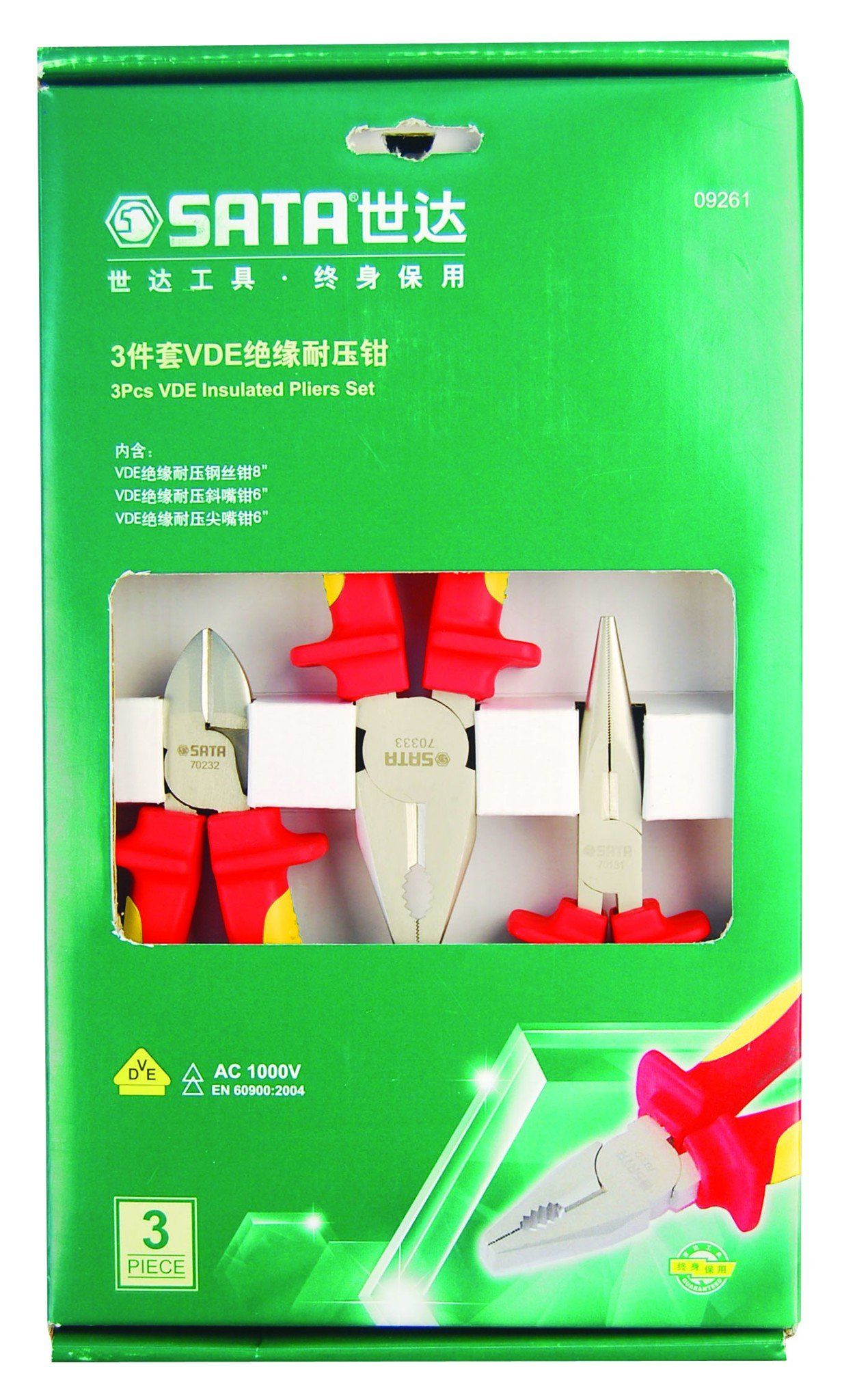  Bộ kìm cắt VDE SATA 6-8 inch 1 bộ 3 cái 09261 