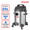  Máy hút bụi Shop Vac (Saigon Esco)  khô/ướt/thổi 25L 1800W thép không gỉ - 9274286 