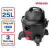  Máy hút bụi Shop Vac (Saigon Esco)  khô/ướt/thổi 25L 1800W nhựa cao cấp - 9273186 