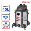  Máy hút bụi Shop Vac (Saigon Esco)  khô/ướt/thổi 40L 1800W thép không gỉ - 9273486 