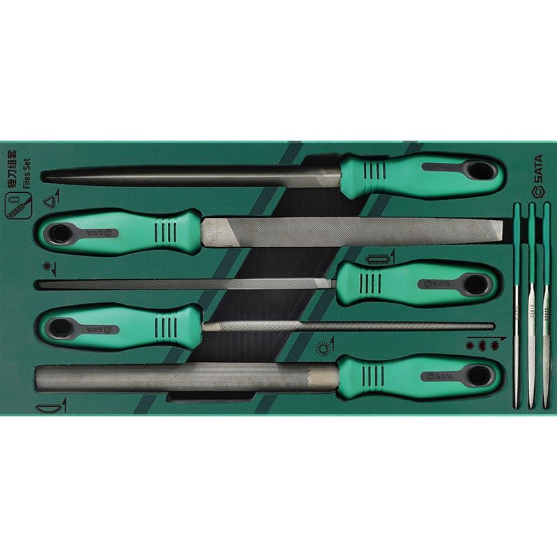  Bộ dũa bằng thép SATA 1 bộ 8 cái 09910A 