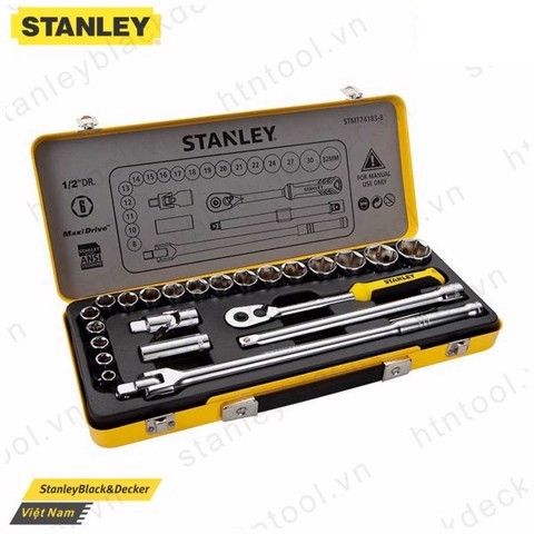  Bộ Socket 24 Chi Tiết Hộp Sắt Stanley STMT74183-8 