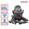  Máy hút bụi Shop Vac (Saigon Esco)  Khô/Ướt/Thổi 20L 1400W Nhựa Cao Cấp Màu Đen - 59712206 
