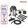  Máy hút bụi Shop Vac (Saigon Esco)  Khô/Ướt/Thổi 20L 1800W Thép Không Gỉ , Tích Hợp Máy Cầm Tay - 92722209 