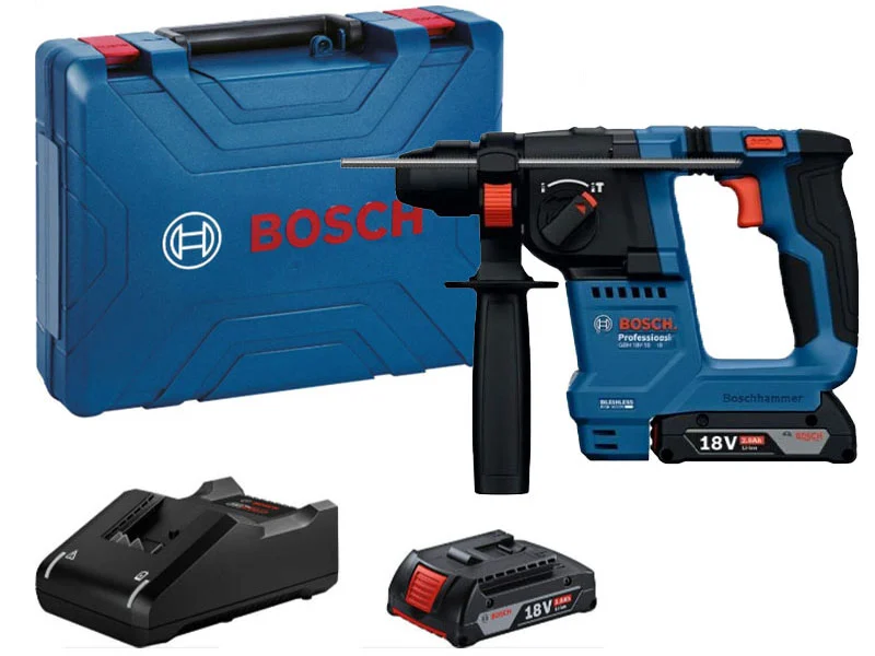  Máy Khoan Búa Dùng Pin Bosch GBH 18V-18 0611927001  (2 Pin 2.0Ah,1 sạc) 