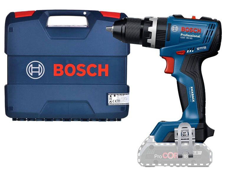  Máy khoan/bắt vít động lực dùng pin Bosch 18v GSB 18V-65   06019N31K2 (chưa kèm pin, sạc) 
