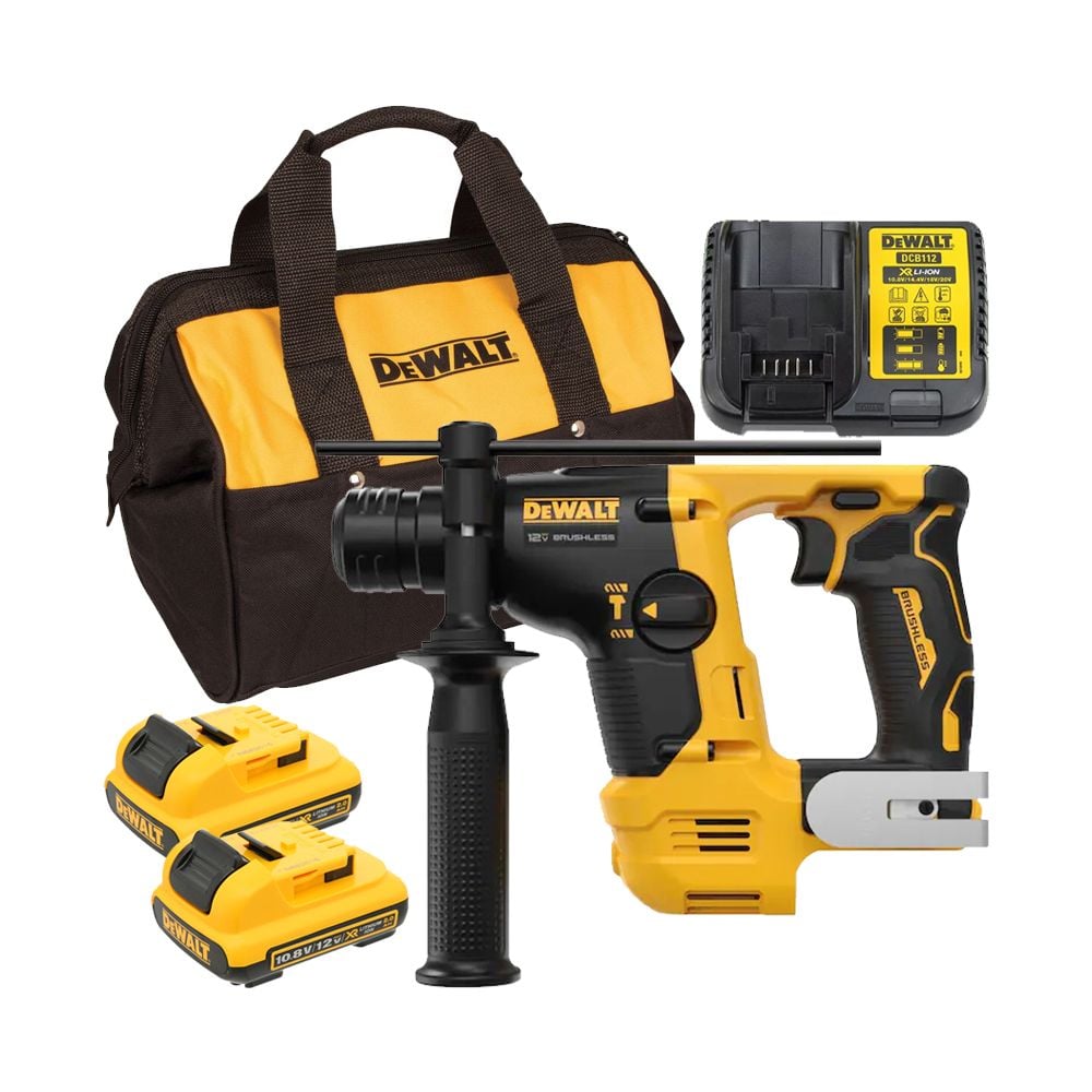  Máy khoan bê tông pin Dewalt 12V DCH072D2 (2 Pin 2Ah & 1 Sạc) 