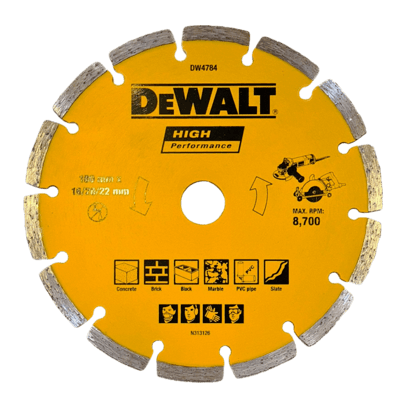  Đĩa cắt gạch phủ kim cương 7 in. 180x2mm Dewalt DW4784 