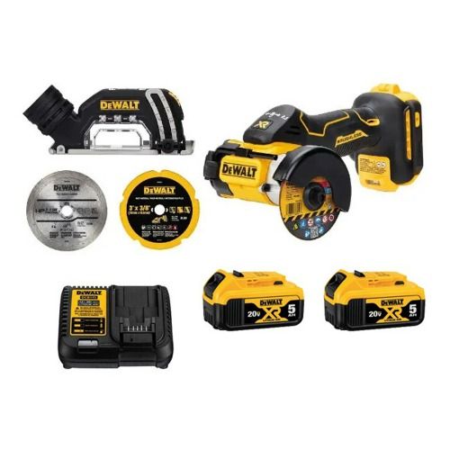  Máy cắt 76mm pin 20V Dewalt DCS438BP2 (2 Pin 5Ah & 1 Sạc) 