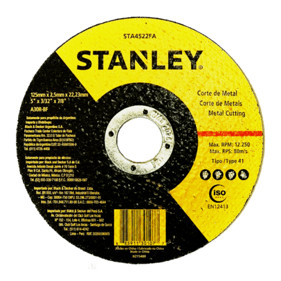  Đá cắt sắt 125 x 2.5mm Stanley STA4522FA 