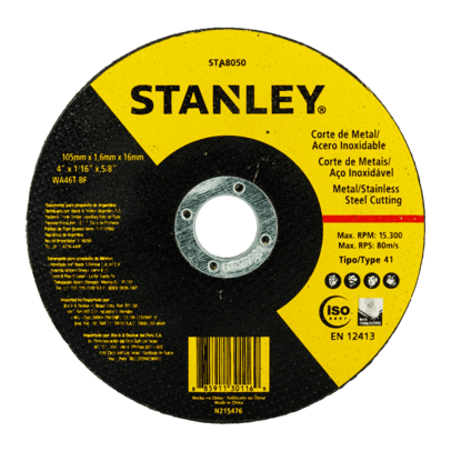  Đá cắt Inox 105 x 1.6mm Stanley STA8050 