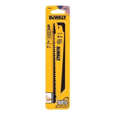  Lưỡi cưa gỗ, gỗ có đinh 6 in.6TP Dewalt DW4802 