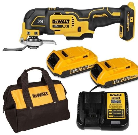  Máy cắt rung pin 20V Dewalt DCS356D2 (2 Pin 2Ah & 1 Sạc) 