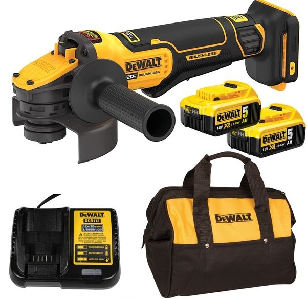  Máy mài góc pin 20/60V 100mm 1553W 9000rpm Dewalt DCG409VSP2 (2 Pin 5Ah & 1 Sạc) 