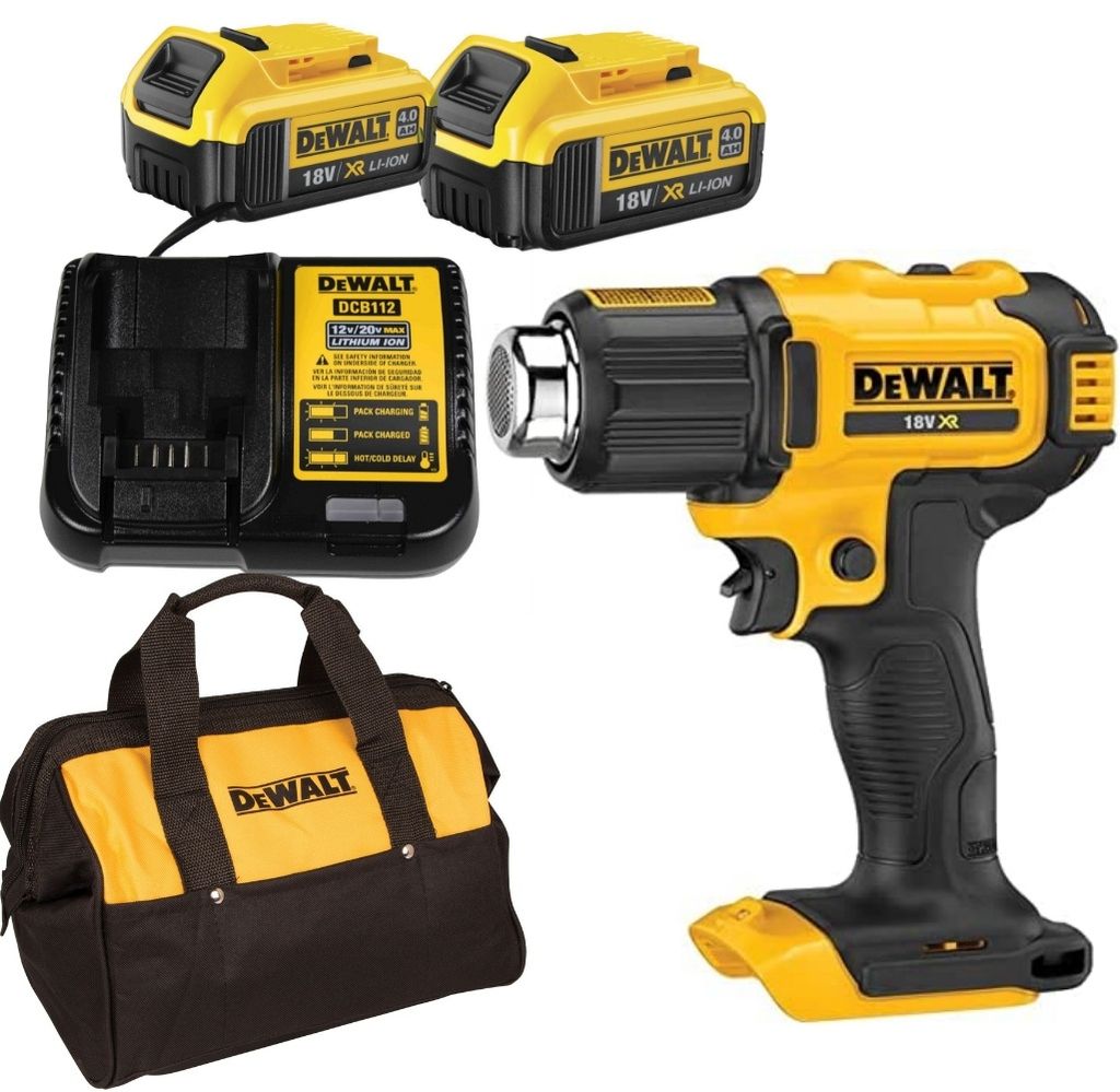  Máy khò nhiệt pin 20V Dewalt DCE530M2 (2 Pin 4Ah & 1 Sạc) 