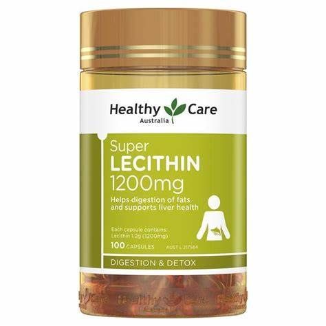 Mầm đậu nành Healthy Care Super Lecithin 1200mg hộp 100 viên Úc