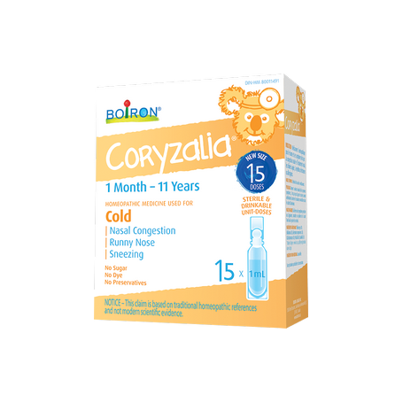 BOIRON Coryzalia Cold - Muối uống vi lượng đồng căn cho bé 30ml giúp kháng khuẩn giảm triệu chứng cảm cúm, cảm lạnh