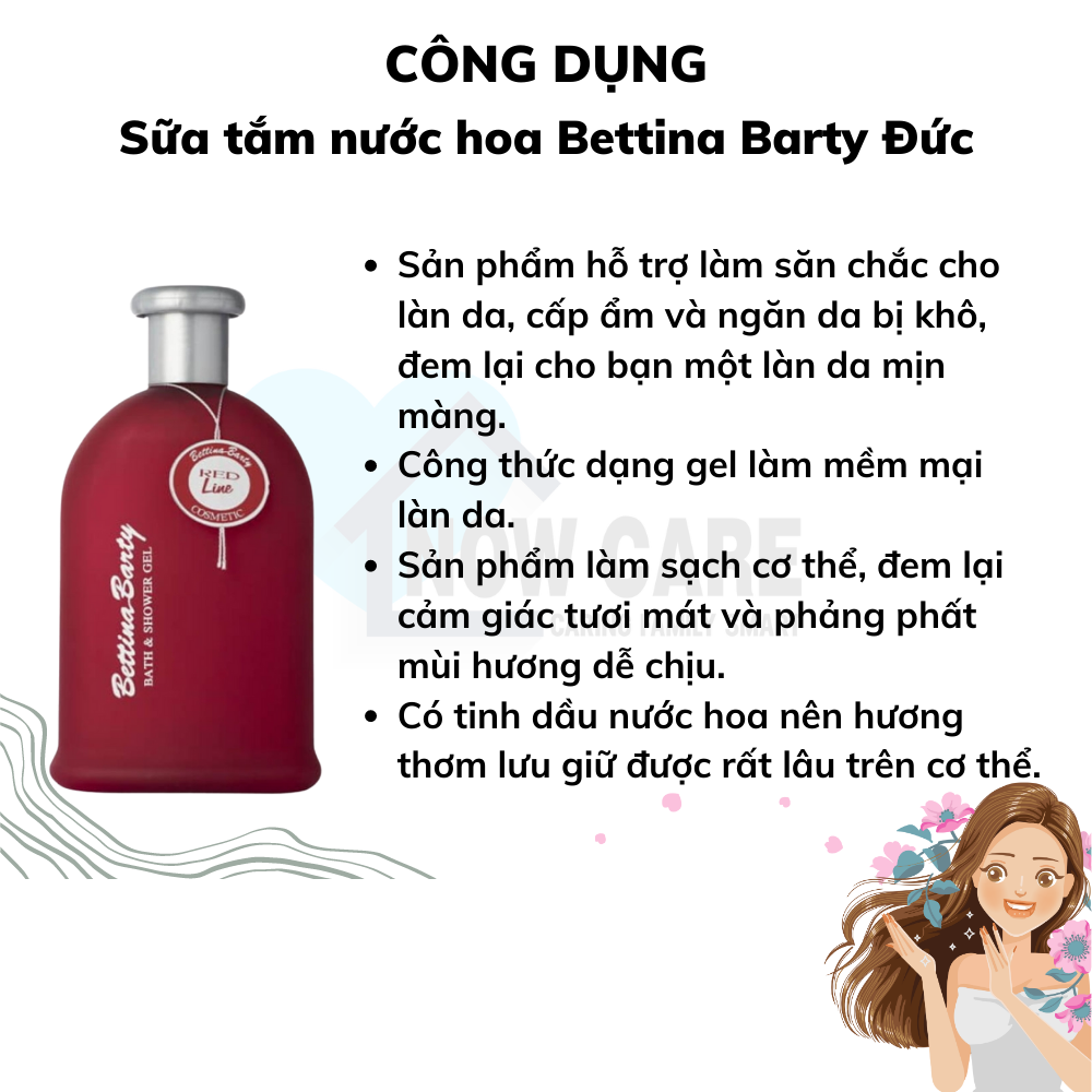 Sữa tắm nước hoa Bettina Barty chai 500ml – Nowcare