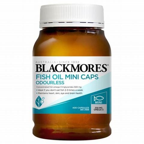 Dầu Cá Không Mùi Blackmores Odourless Fish Oil 1000 Mini Capsules, 400 viên