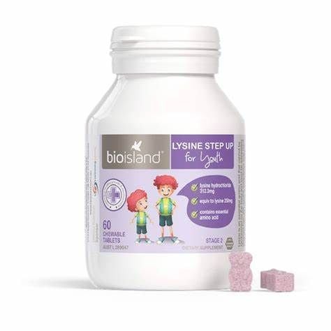 Bio Island Lysine viên nhai phát triển chiều cao cho trẻ từ 6 tuổi chính hãng Úc