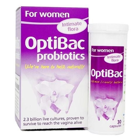 Men Vi Sinh Khắc Phục Viêm Nhiễm Phụ Khoa Optibac Probiotics For Women (tím) Anh