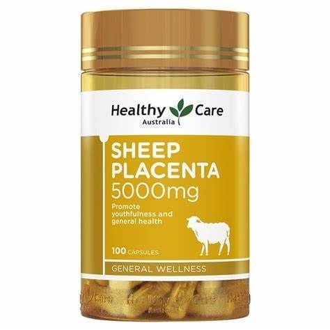 Viên uống nhau thai cừu Healthy Care Sheep Placenta 5000mg hộp 100v Úc