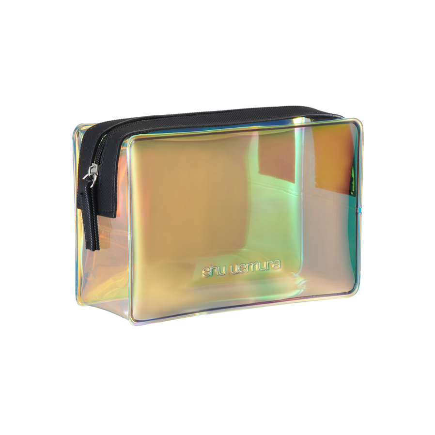  túi đựng mỹ phẩm holographic đen shu uemura 