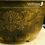  Chậu Nhựa Giả Đồng Hoa Văn Cổ Điển, Đường Kính 105cm 