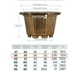  Chậu Nhựa Giả Đồng Bát giác, Đường kính 50cm 
