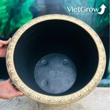  Chậu Nhựa Giả Đồng Hoa Văn Cổ Điển, Đường kính 51cm 