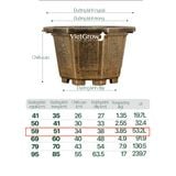  Chậu Nhựa Giả Đồng Bát giác, Đường kính 59cm 