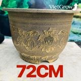  Chậu Nhựa Giả Đồng Hoa Văn Cổ Điển, Đường kính 72cm 