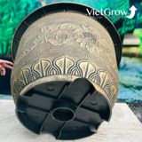  Chậu Nhựa Giả Đồng Hoa Văn Cổ Điển, Đường kính 80cm 