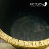  Chậu Nhựa Giả Đồng Hoa Văn Cổ Điển, Đường kính 95cm 