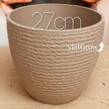  Chậu giả đá màu xám đường kính 27cm - FLORAL DX2 
